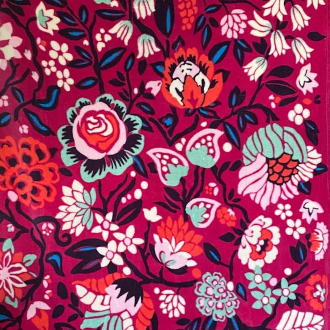 Vera Bradley Throw Blanket Bloom Berry 80x50 Floral Pink Etsy