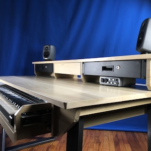 CRT Woodworking G49 Studio Desk for Musician - Producer - Creative - Poplar Wood