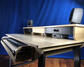 CRT Woodworking G49 Studio Desk for Musician - Producer - Creative - Poplar Wood