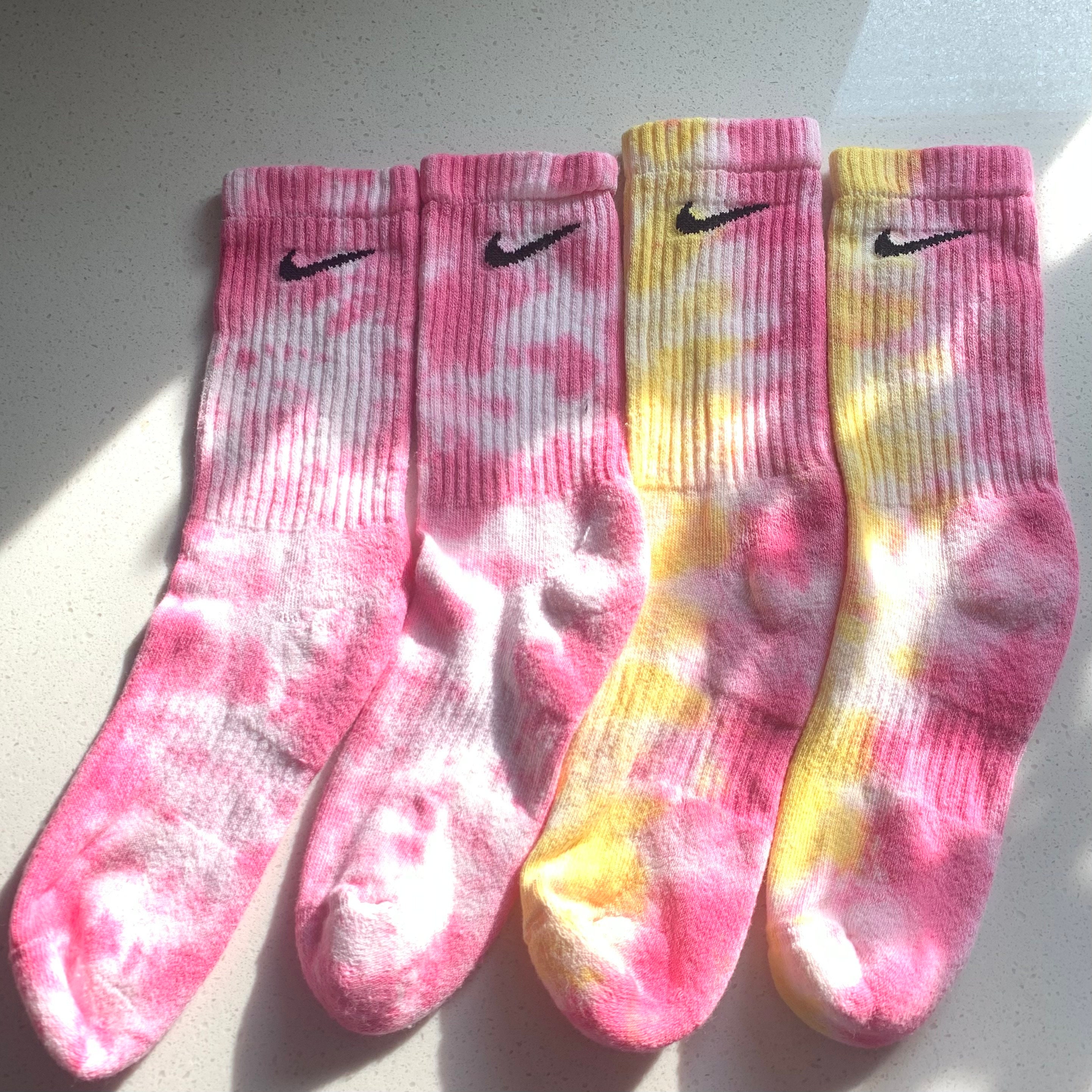 tie dye nike quarter socks