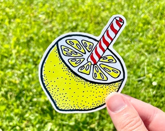 Baltimore Lemon Peppermint Stick Stickers 3x3" and 2x2"