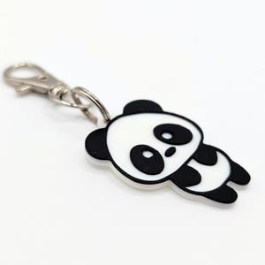 Cute Giant Panda Keychains by Amanda Roos, 3D printed, panda keychain party packs
