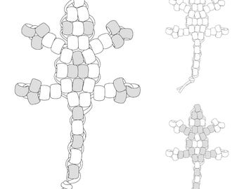 Bead Lizard Coloring Pages: 90s Pattern Template (Digital Download)