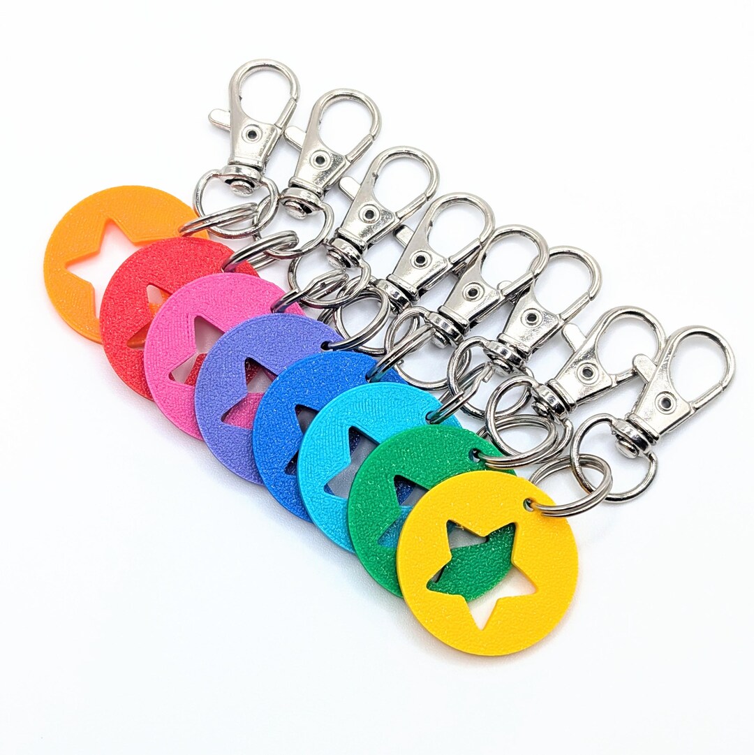Festables Keychains Party Pack - Star Keychains - Rainbow Sets of 8 - Etsy