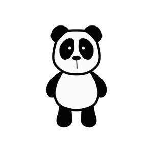 Panda gigante lindo SVG y PNG, clipart de panda, archivo de corte SVG de panda, imagen vectorial de panda, Panda para Cricut