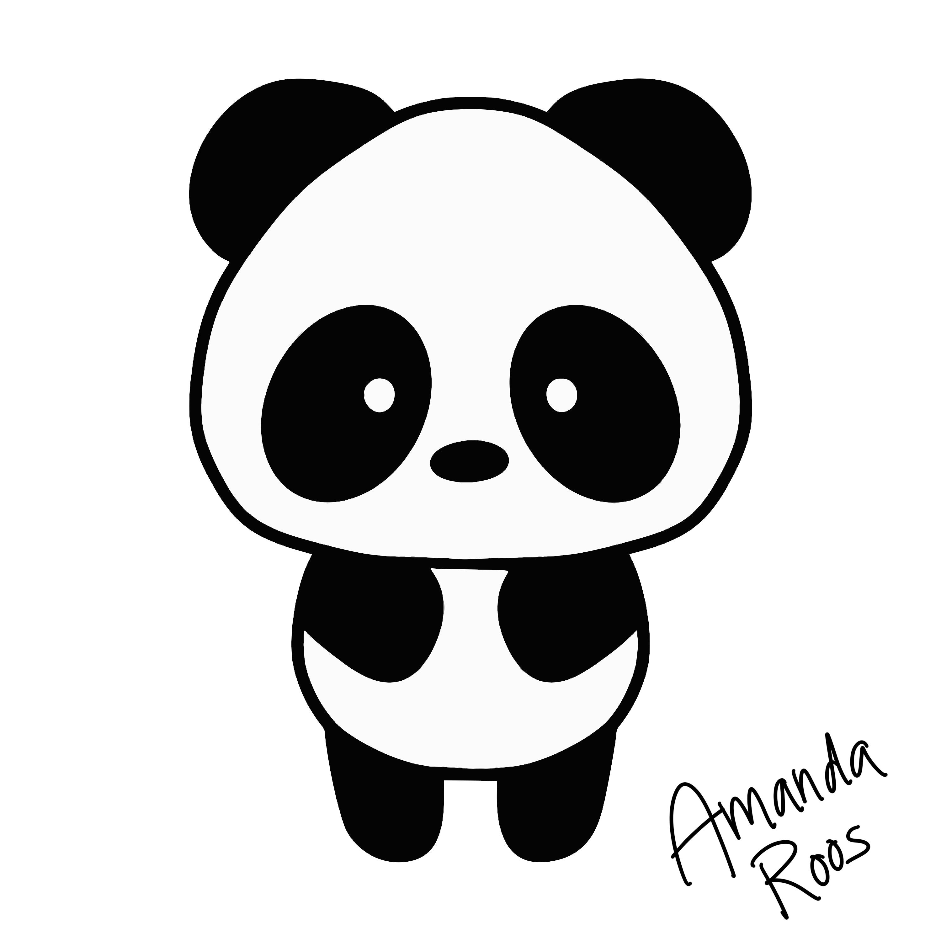 パンダ SVG かわいい赤ちゃんジャイアントパンダ（Amanda Roos 作