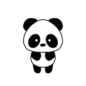 Panda SVG, lindo bebé panda gigante de Amanda Roos, clipart de panda, archivo de corte SVG de panda, imagen vectorial de panda, panda para Cricut