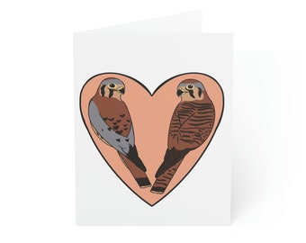 Valentines Day Card for him, for her - Card for Birders, Falconers, Hikers, Nature Lovers