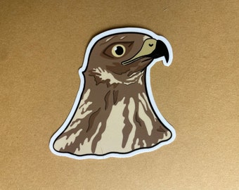 Red Tailed Hawk Portrait vinyl sticker