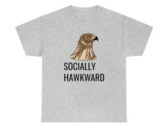 Socially Hawkward - Hawk Face Print Tee