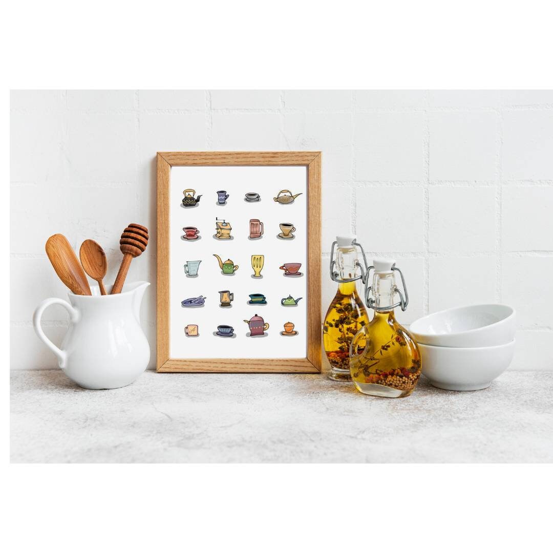 Küchen Wanddekoration Café Wandkunst Küchenposter Café | Etsy