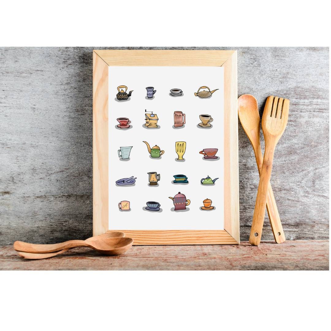 Küchen Wanddekoration Café Wandkunst Küchenposter Café | Etsy