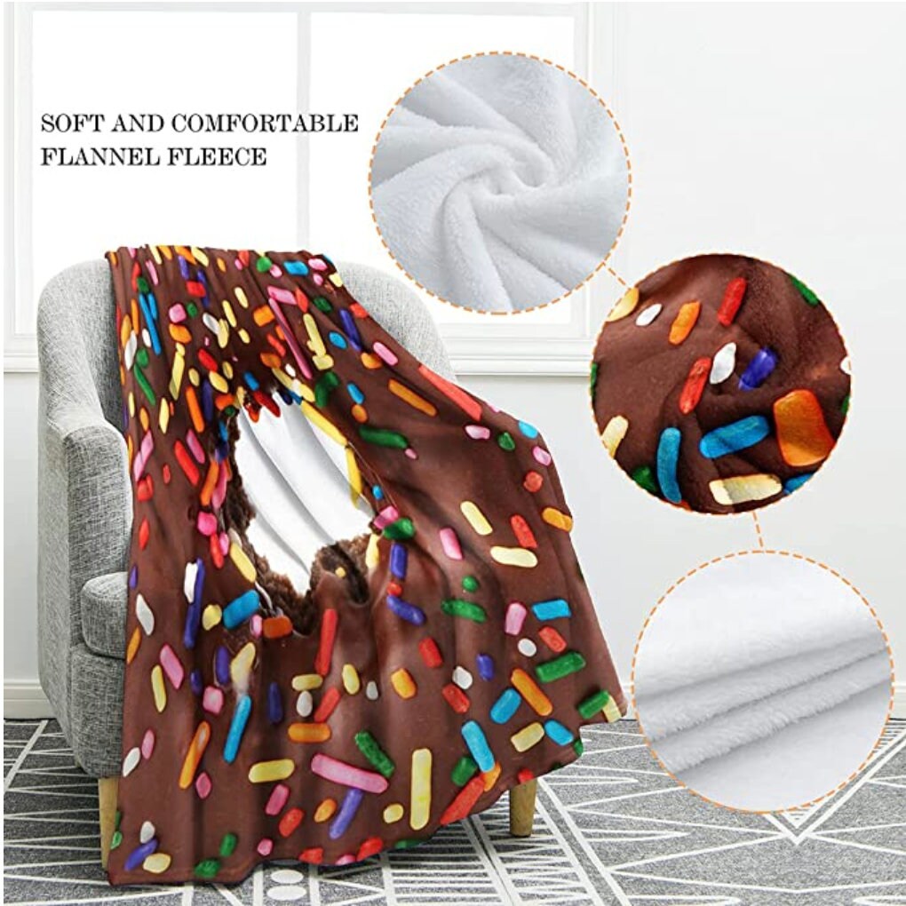 Jekeno Donut Blanket Realistic Food Novelty Throw Blanket Soft Etsy