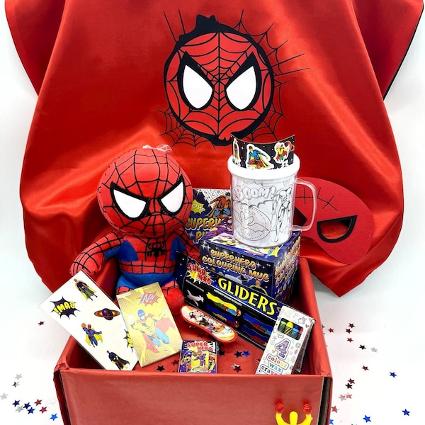 BRAND NEW The Superhero Spider Gift Box, Fun Gift for Children, Luxury Cape, Children's Birthday, Boys Gift, Dress Up, Imaginative Play,