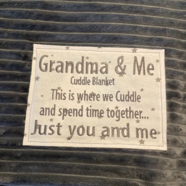 Grandma and Me Cuddle Blanket Etsy
