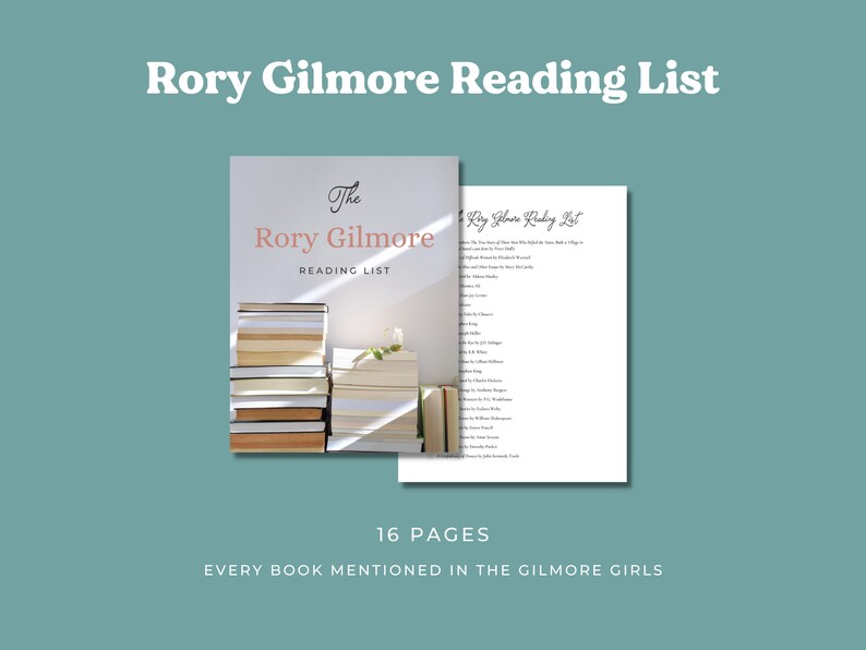 The Rory Gilmore Reading List Printable PDF Book Tracker Etsy