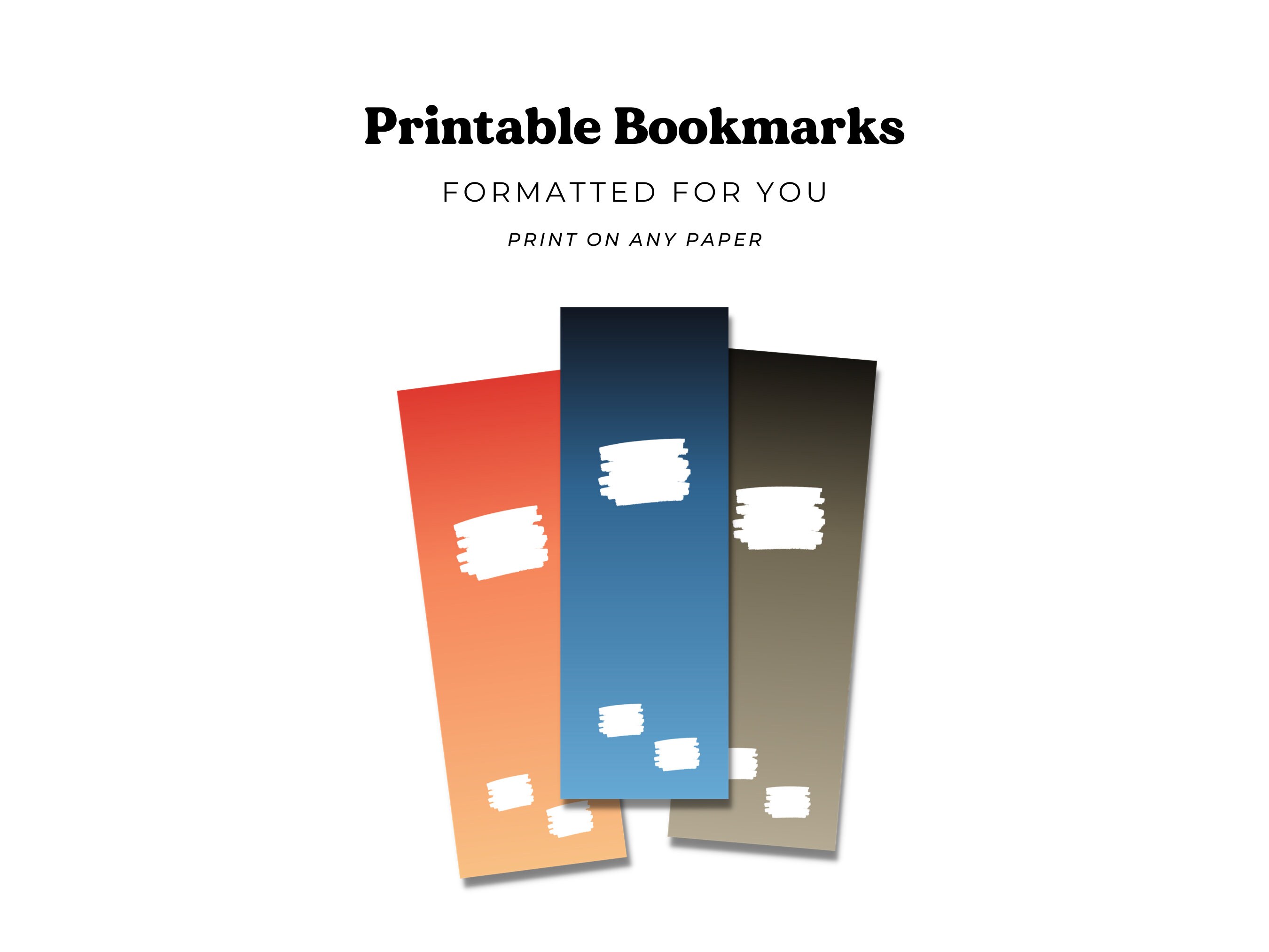 Printable Bookmarks Bookish Template Download &amp; Print | Etsy