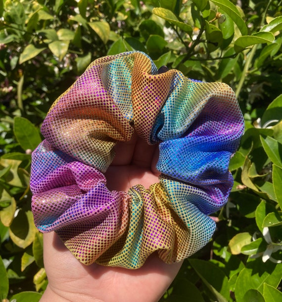 Rainbow Glitter Scrunchy - Etsy display picture 2
