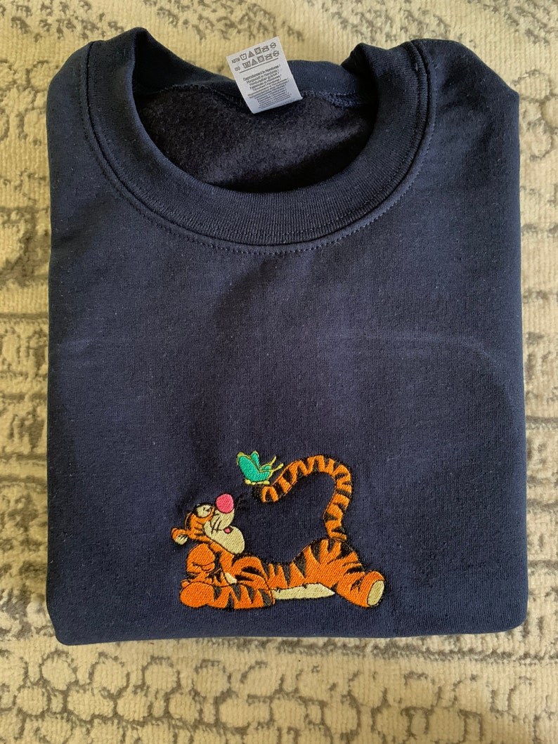 Tigger From Winnie the Pooh Embroidery Sweatshirt - Etsy