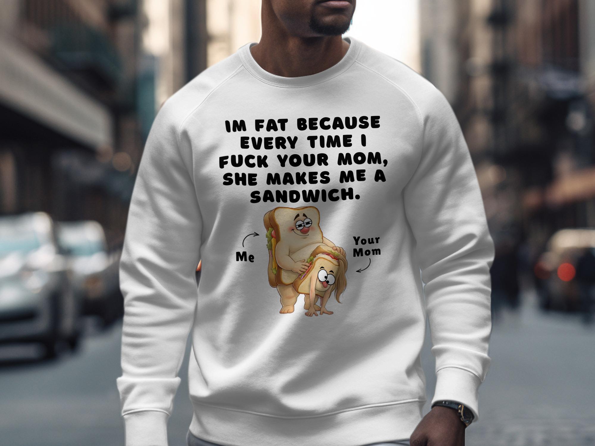Maglietta Uomo Divertente Con Frasi 'I'M FAT...' | Stampa Ironica | Galaxy Tees