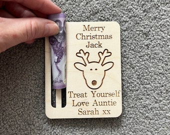 Personalised Christmas Money Card, Money Wallet, Money Gift For Kids, Money Holder, Cash Gift, Children Gift, Christmas Decoration, Ornament
