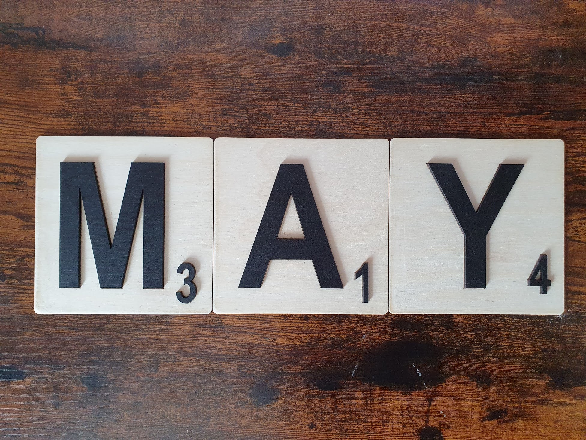 Large scrabble letters Giant scrabble tiles 3D scrabble | Etsy