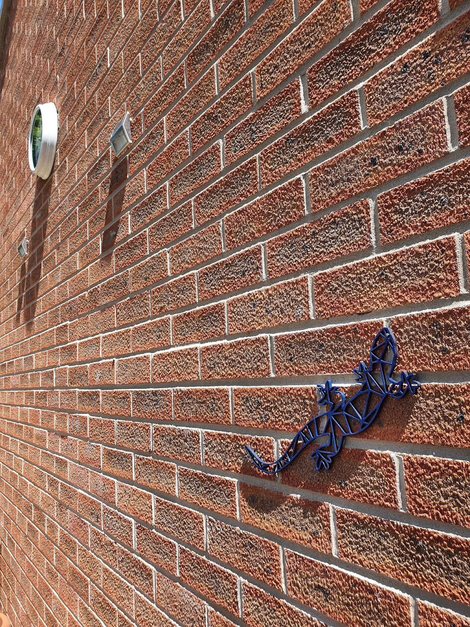 Gran gecko geométrico / gran arte de pared gecko para | Etsy