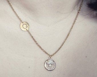 Gold Queen of Spades necklace , HotWife necklace chain, Cuckold necklace, swinger Lifestyle jewelry, sexy HW necklace, sparkly zirconia