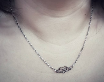 Polyamory necklace, infinity love heart chain ,HotWife Cuckold cuckquean LGBT LGBTQ necklace, swinger Lifestyle jewelry, sexy wife necklace