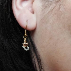 Gold VIXEN Earrings - Threesome Earrings, MFM FMF Earrings, Hot Wife Earrings HotWife Swinger Earrings
