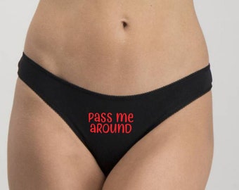 Pass me around, queen of spades, Hotwife, cuckold thong panties