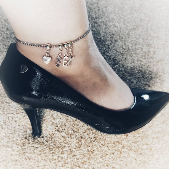 anklet sex  Heart SEX Anklet, Cuckold Threesome Slut Swinger Lifestyle, Sexy Wife  Bi-sexual, Fetish Ankle Chain Jewellery, MFM Devil Female Symbol - Etsy