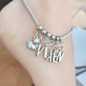 Vixen Hotwife Anklet, lifestyle anklet with a fox charm