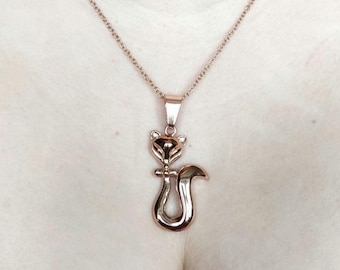 Rose Gold Vixen Hotwife necklace , Hot Wife Cuckold necklace, swinger Lifestyle jewelry, sexy wife HW necklace