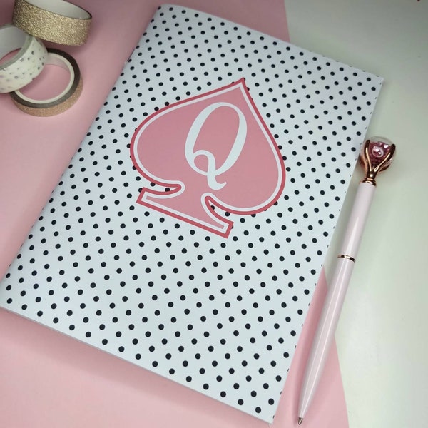 Queen of spades notebook, stationery, hotwife valentine's gift idea A5 or A6
