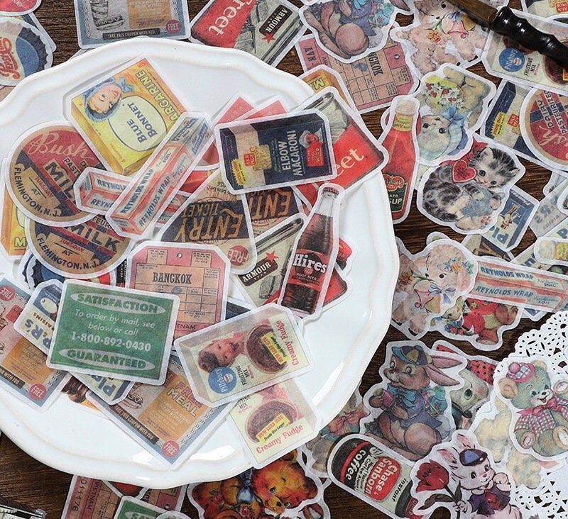 40 Pcs Vintage Planner Stickers Pack for Junk Journal Vintage Etsy