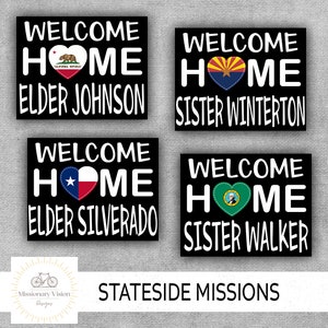 Stateside Missions, Elder and Sister Missionary, Welcome Home Posters