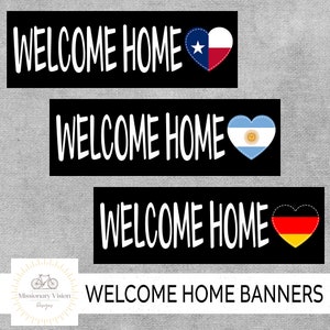 Welcome Home Banner, Missionary, Elder and Sister