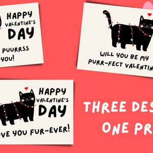 ADORABLE Cat Valentine&#39;s Day Card | Hearts & Cats Valentine&#39;s day | Valentine&#39;s Day | DIGITAL