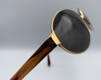 90’s Yves Saint Laurent unique oval vintage sunglasses NOS