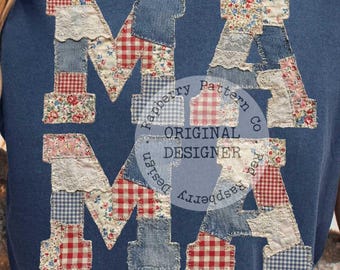 Rétro grand-mère Core Mama PNG, chemise maman simili Patchwork, chalet Core Thrifting Mama PNG, chemise maman maman tendance PNG, maman universitaire