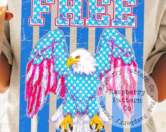 American Eagle PNG, Patriotic Preppy Stripe Fourth of July PNG, Memorial Day 4th of July png, Stars and Stripe Flag Trendy Popular Png