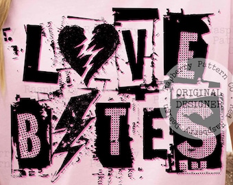 Love Bites PNG, Retro Punk Valentine Collage, Ransom Letters, Vintage Cupid PNG, XOXO Valentine, Coquette Love Png, Trendy Viral Valentine