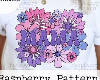Mama Boho Retro Floral PNG Sublimation, Floral Mama Sublimation design, Mother's Day PNG, Retro Floral Mom PNG, Trendy Mama png sublimation