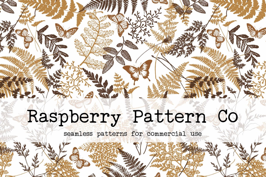 Hand Drawn Vintage Neutral Boho Floral Seamless Pattern for Commercial ...