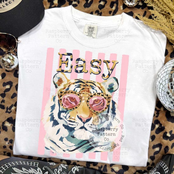 Easy Tiger Stripes PNG, Funny Sarcastic Snarky Tiger PNG, Preppy Leopard Girly Png,Trendy Popular Png,Cute PNG for Women,Everyday Summer png