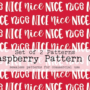 Bright Red Naughty or Nice Typography Neutral Boho Seamless Pattern for Commercial Use, Traditional Red Christmas seamless repeat pattern