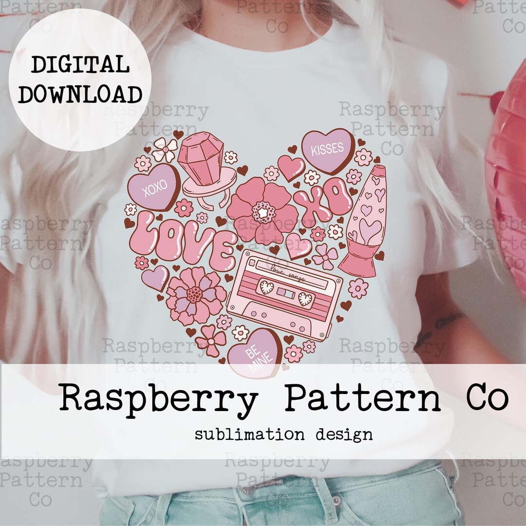 Love Valentine's Day PNG Sublimation, Cute Valentine's Day PNG, Heart ...