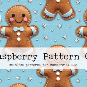 Felt Embroidery Seamless File, Gingerbread Man seamless,Felt Christmas embroidery seamless,Boy Gingerbread Seamless,Gender Neutral Christmas