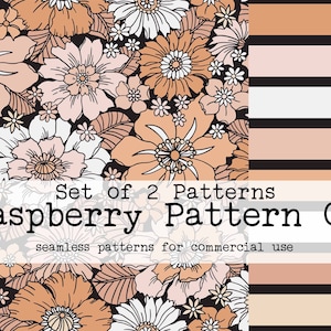 Retro Fall Floral Boho Neutral Seamless Pattern for Commercial Use, vintage hand drawn floral botanical seamless file,autumn floral seamless